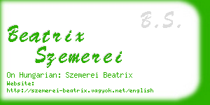 beatrix szemerei business card